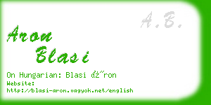 aron blasi business card